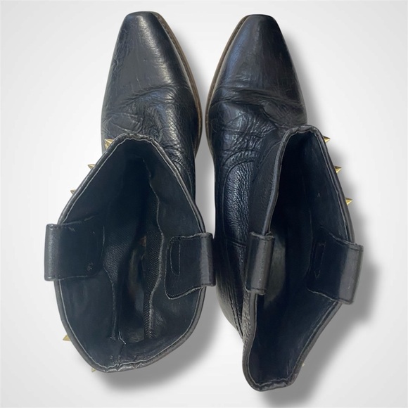 Genuine Leather Western Cowboys Spike Studs Booties - Picture 2 of 7